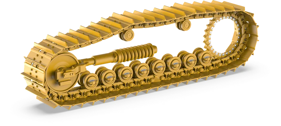 Complete Berco undercarriage system for a construction dozer
