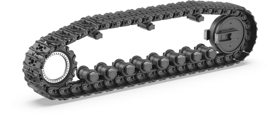 Complete Berco undercarriage system for a mining excavator